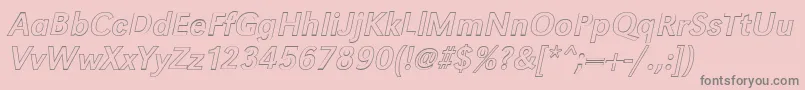 GroteskouItalic Font – Gray Fonts on Pink Background