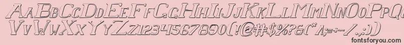 ChardinDoihleShadowItalic Font – Black Fonts on Pink Background