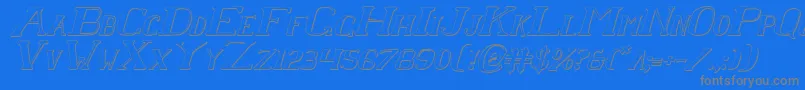 ChardinDoihleShadowItalic Font – Gray Fonts on Blue Background