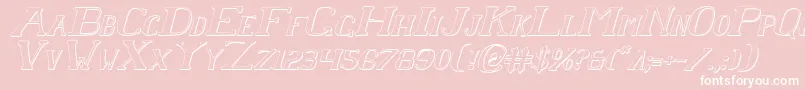 ChardinDoihleShadowItalic Font – White Fonts on Pink Background