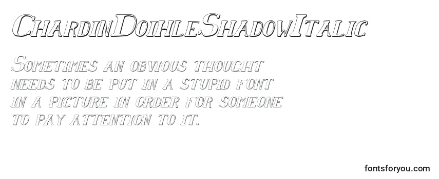 Обзор шрифта ChardinDoihleShadowItalic