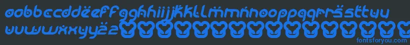 MoogwaiItalic Font – Blue Fonts on Black Background