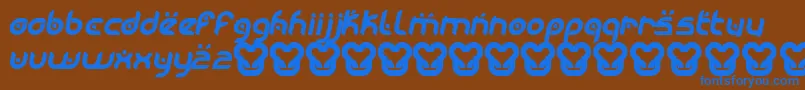 MoogwaiItalic Font – Blue Fonts on Brown Background