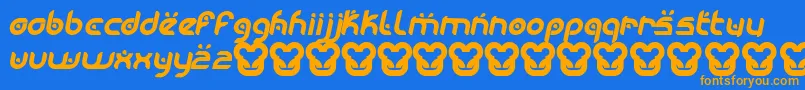 MoogwaiItalic Font – Orange Fonts on Blue Background