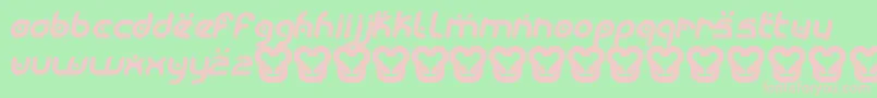 MoogwaiItalic Font – Pink Fonts on Green Background