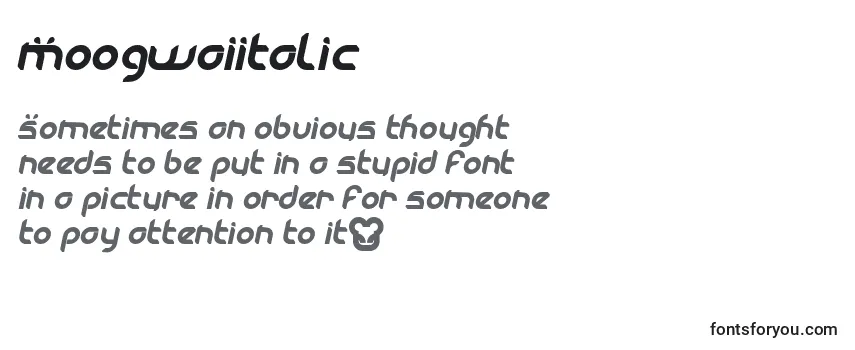 MoogwaiItalic Font