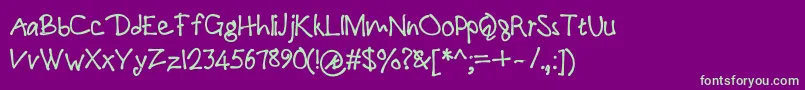 PaulmaulBold-Schriftart – Grüne Schriften auf violettem Hintergrund