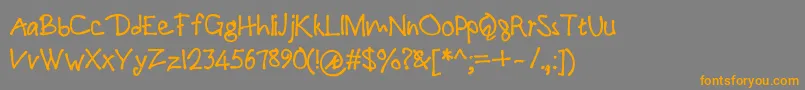 PaulmaulBold Font – Orange Fonts on Gray Background