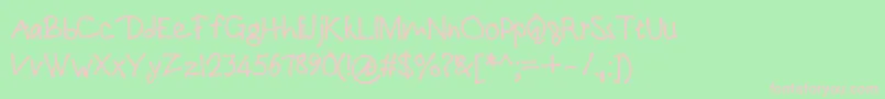 PaulmaulBold Font – Pink Fonts on Green Background