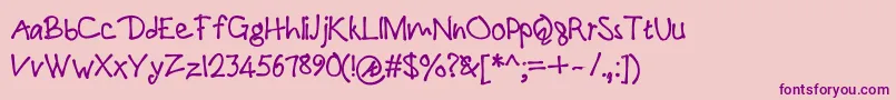 PaulmaulBold Font – Purple Fonts on Pink Background