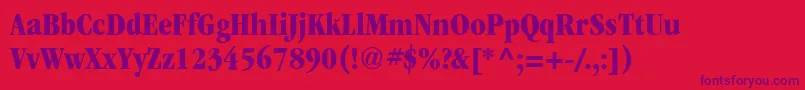 Garrymondriancond7Extraboldsh Font – Purple Fonts on Red Background