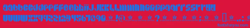 Bside Font – Blue Fonts on Red Background