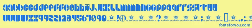 Bside Font – Blue Fonts on Yellow Background