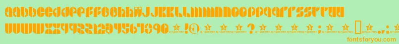 Bside Font – Orange Fonts on Green Background