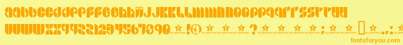 Bside Font – Orange Fonts on Yellow Background