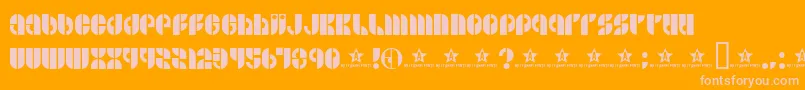 Bside Font – Pink Fonts on Orange Background