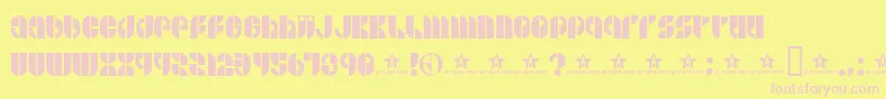 Bside Font – Pink Fonts on Yellow Background
