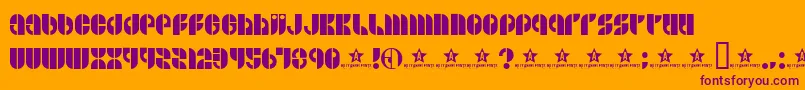 Bside Font – Purple Fonts on Orange Background
