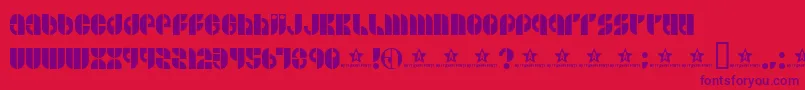 Bside Font – Purple Fonts on Red Background