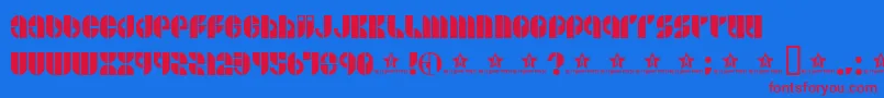 Bside Font – Red Fonts on Blue Background