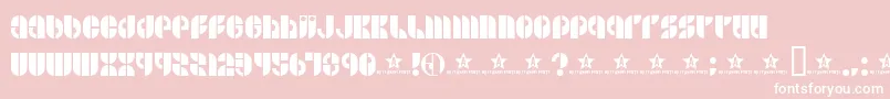 Bside-Schriftart – Weiße Schriften auf rosa Hintergrund