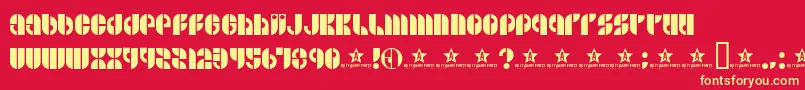 Bside Font – Yellow Fonts on Red Background