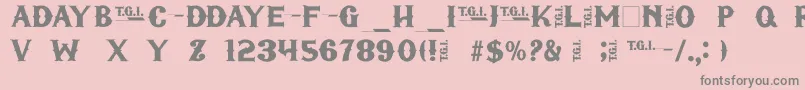 フォントTgifriday – ピンクの背景に灰色の文字