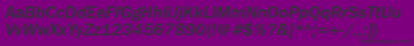 FranklingothmediumattItalic Font – Black Fonts on Purple Background