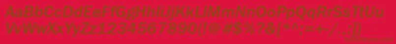 FranklingothmediumattItalic Font – Brown Fonts on Red Background