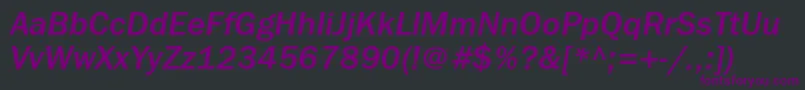 FranklingothmediumattItalic Font – Purple Fonts on Black Background