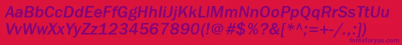 Шрифт FranklingothmediumattItalic – фиолетовые шрифты на красном фоне