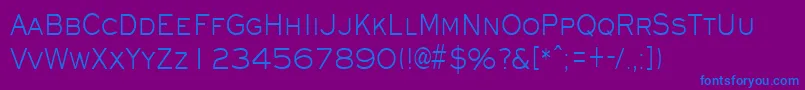 EyechartcondensedRegular Font – Blue Fonts on Purple Background