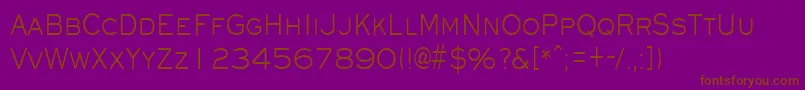 EyechartcondensedRegular Font – Brown Fonts on Purple Background