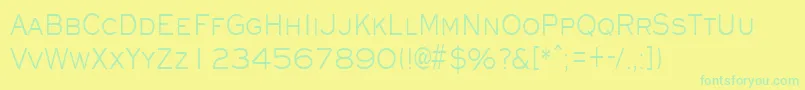 Police EyechartcondensedRegular – polices vertes sur fond jaune
