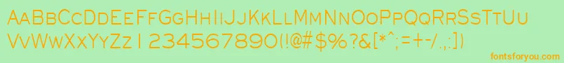 EyechartcondensedRegular Font – Orange Fonts on Green Background
