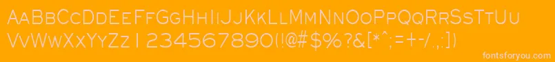 EyechartcondensedRegular Font – Pink Fonts on Orange Background