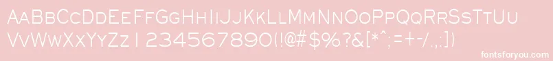 EyechartcondensedRegular Font – White Fonts on Pink Background