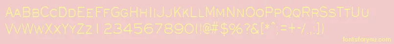 EyechartcondensedRegular Font – Yellow Fonts on Pink Background