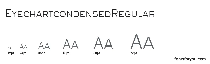 Размеры шрифта EyechartcondensedRegular