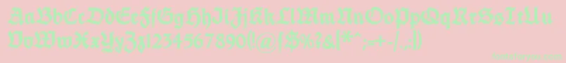 Dsfettethannhaeuser Font – Green Fonts on Pink Background