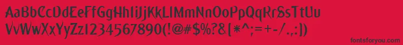 Ming ffy Font – Black Fonts on Red Background