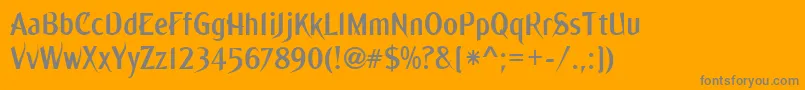 Ming ffy Font – Gray Fonts on Orange Background