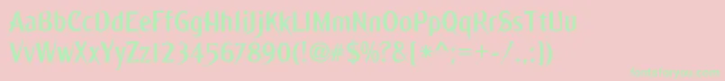 Ming ffy Font – Green Fonts on Pink Background