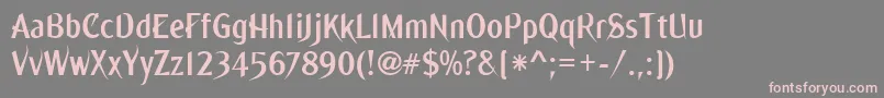 Ming ffy Font – Pink Fonts on Gray Background