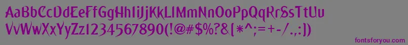 Ming ffy Font – Purple Fonts on Gray Background