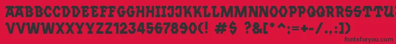 Jannsen Font – Black Fonts on Red Background