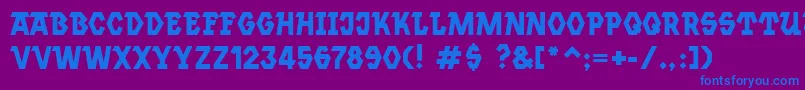 Jannsen Font – Blue Fonts on Purple Background