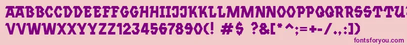Czcionka Jannsen – fioletowe czcionki na różowym tle
