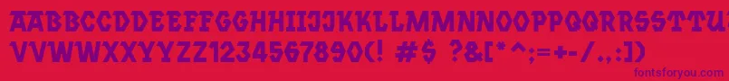 Jannsen Font – Purple Fonts on Red Background