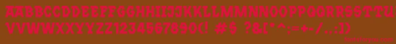Jannsen Font – Red Fonts on Brown Background